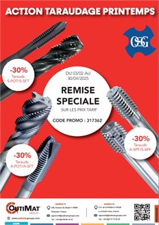 OSG - PROMOTION TARAUDAGE DE PRINTEMPS